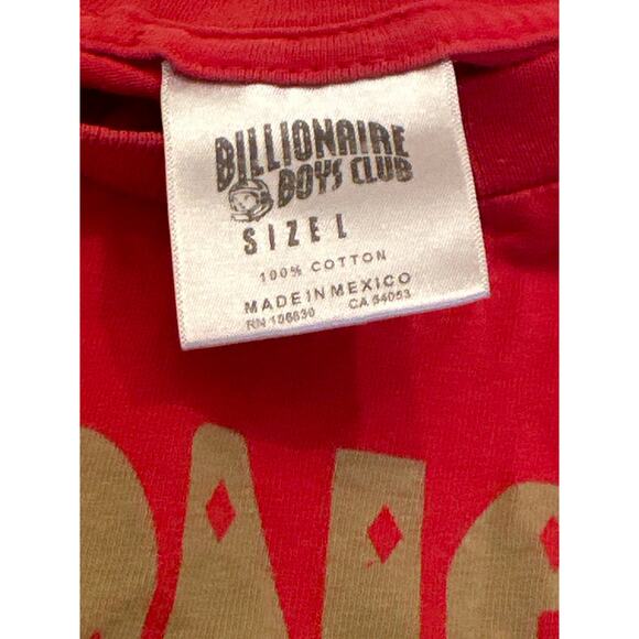 Billionaire Boys Club red gold short sleeves tee size Large - Picture 3 of 6